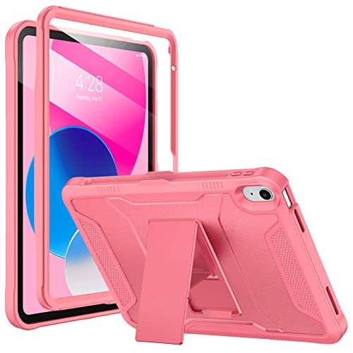 Soke Hülle für iPad (A16) 11. Generation 11-Zoll (2025) / 10. Generation 10,9-Zoll (2022) - Eingebautem Bildschirmschutz und Ständer, Robuste Ganzkörper-Schutzhülle für Apple iPad 10 - Wassermelone von Soke