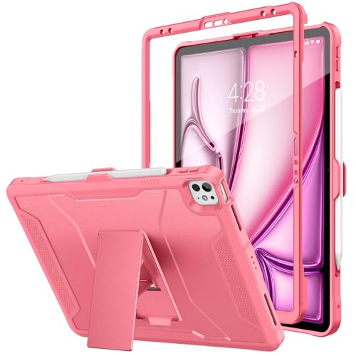 Soke Case für iPad Air 13 Zoll M2/iPad Pro 13 Zoll M4(2024), iPad Pro 12.9 2022/2021/2020 (6th/5th/4th Gen), mit eingebautem Kickstand, robuste stoßfeste Schutzhülle für iPad Air/Pro 13, Wassermelone von Soke