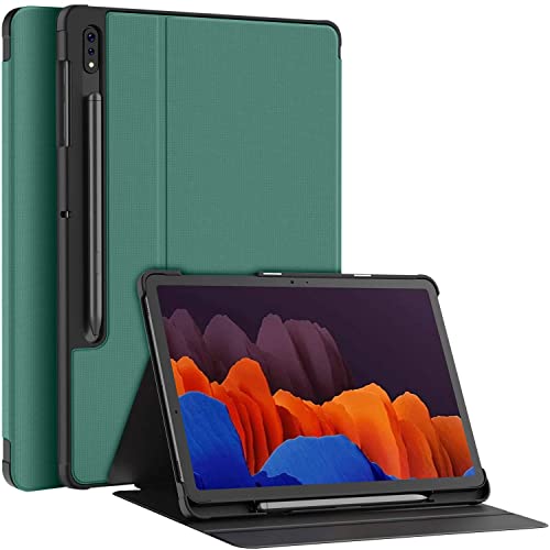 Soke Galaxy Tab S8+/S7 FE/S7 Plus Hülle mit S-Stifthalter [SM-X800/X806/T730/T736B/T970/T975] – Stoßfeste Stand-Folio-Hülle für Samsung Tab S8+ 2022/S7 FE 2021/S7 Plus 2020 12,4 Zoll Tablet, Lt. AKE von Soke
