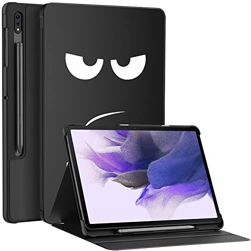 Soke Galaxy Tab S8+/S7 FE/S7 Plus Hülle mit S-Stifthalter [SM-X800/X806/T730/T736B/T970/T975] – Stoßfeste Stand-Folio-Hülle für Samsung Tab S8+ 2022/S7 FE 2021/S7 Plus 2020 12,4 Zoll Tablet, Nicht von Soke