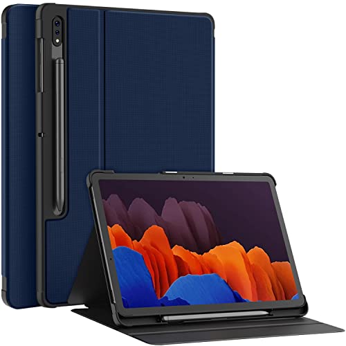 Soke Galaxy Tab S8+/S7 FE/S7 Plus Hülle mit S-Stifthalter [SM-X800/X806/T730/T736B/T970/T975] – Stoßfeste Stand-Folio-Hülle für Samsung Tab S8+ 2022/S7 FE 2021/S7 Plus 2020 12,4 Zoll Tablet, Ozean von Soke