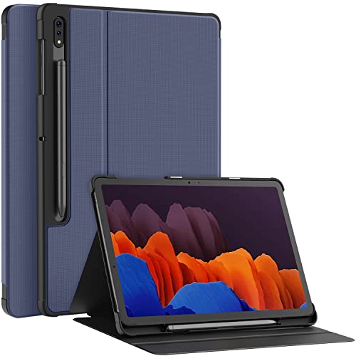 Soke Galaxy Tab S8+/S7 FE/S7 Plus Hülle mit S-Stifthalter [SM-X800/X806/T730/T736B/T970/T975] – Stoßfeste Stand-Folio-Schutzhülle für Samsung Tab S8+ 2022/S7 FE 2021/S7 Plus 2020 12,4 Zoll Tablet, von Soke