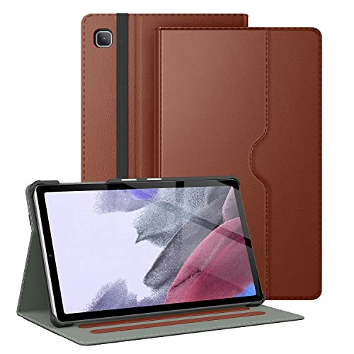 Soke Hülle für Samsung Galaxy Tab A7 Lite 8.7 Zoll 2021 (SM-T220/T225), Premium PU Leder Business Schutzhülle, Folio Book Cover Case mit Ausweistaschen für Samsung Tab A7 Lite, Vintage Braun von Soke