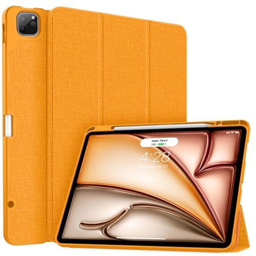 Soke Schutzhülle für 12,9 Zoll (32,8 cm), mit Stifthalter, vollständiger Schutz + Apple Pencil Aufladung der 2. Generation Auto Wake/Sleep), weiche TPU-Rückseite iPad Pro 12,8 cm) (Citrus) von Soke