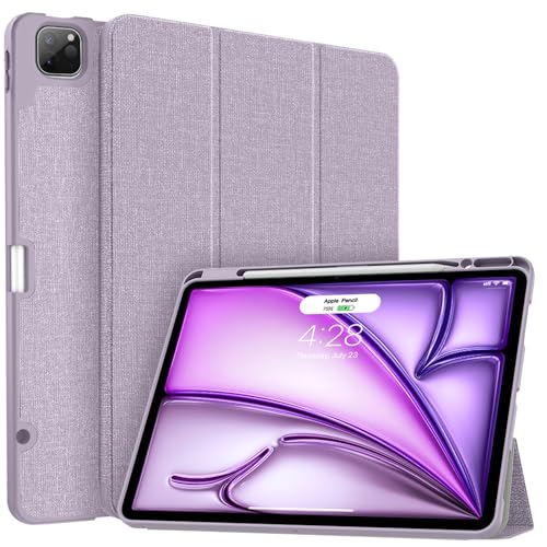 Soke Schutzhülle für 12,9 Zoll (32,8 cm), mit Stifthalter, vollständiger Schutz + Apple Pencil Aufladung der 2. Generation Auto Wake/Sleep, weiche TPU-Rückseite iPad Pro 12,8 cm Violett von Soke