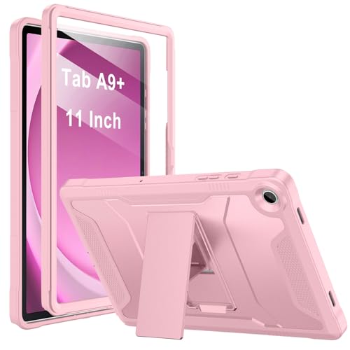 Soke Schutzhülle für Samsung Galaxy Tab A9 Plus 2023, mit integriertem Displayschutz und Ständer, robuste Ganzkörper-Schutzhülle für Galaxy Tab A9+ 11 Zoll Tablet [SM-X210/X216/X218], Rosa von Soke