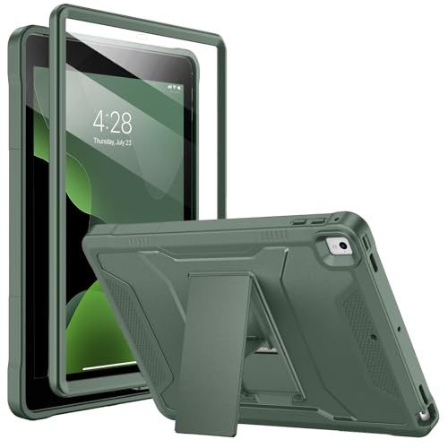 Soke Schutzhülle für iPad 6. / 5. Generation, 24,6 cm (9,7 Zoll), 2018/2017, mit integriertem Displayschutz und Ständer, robuste, robuste Schutzhülle für Apple iPad Air 2/Pro 9,7 Zoll (24,6 cm), Calke von Soke
