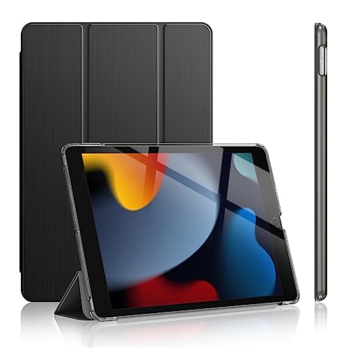 Soke Schutzhülle für iPad 9. Generation 2021 / iPad 8. Generation 2020 / iPad 7. Generation 2019, [schlanker dreifach Faltbarer Ständer + Auto Wake/Sleep], Premium-schützende Harte PC-Rückseite für von Soke