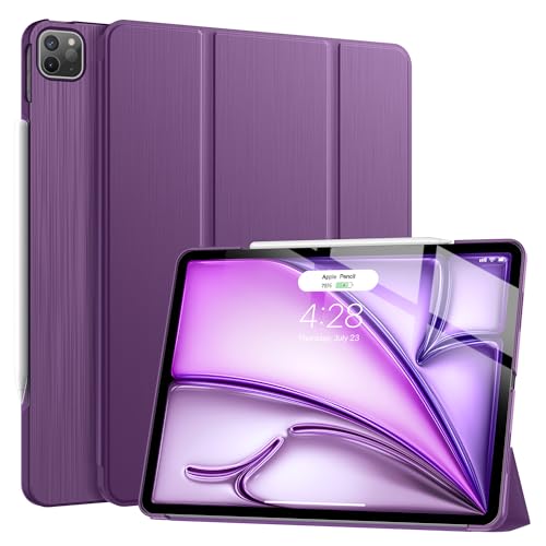 Soke Schutzhülle für iPad Air 13 Zoll (M3/M2) 2025/2024, iPad Pro 12,9 Hülle 2022 2021 (6. 5. Generation) – [schlanker dreifach faltbarer Ständer + automatische Wake/Sleep], schützende harte von Soke