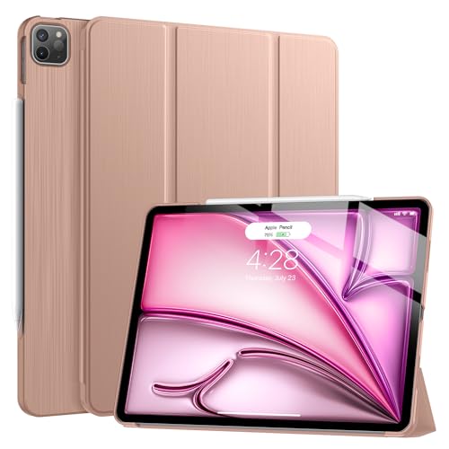 Soke Schutzhülle für iPad Air 13 Zoll (M3/M2) 2025/2024, iPad Pro 12,9 Hülle 2022 2021 (6. 5. Generation) – [schlanker dreifach faltbarer Ständer + automatische Wake/Sleep], schützende harte von Soke
