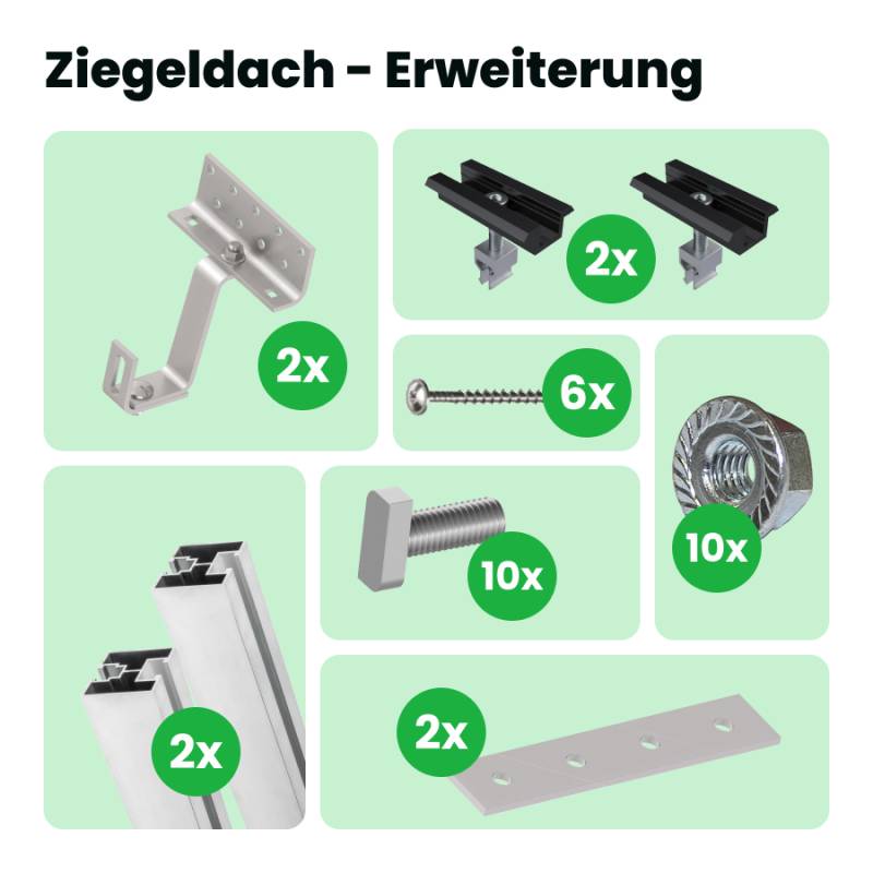 Halterung: Ziegeldach von SolGenix