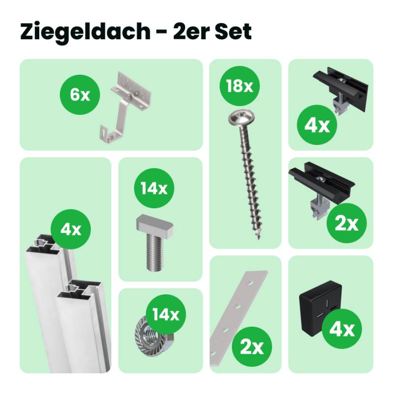 Halterung: Ziegeldach von SolGenix