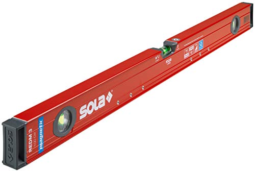 SOLA RedM 100 - Wasserwaage magnetisch 100 cm - starker Halt durch Neodym Magnete - Wasserwaage mit Magnet 100cm - patentierte SOLA-Focus Libelle - mit schockabsorbierenden Endkappen SOLA RedM 100 - Wasserwaage magnetisch 100 cm - starker Halt durch Neodym Magnete - Wasserwaage mit Magnet 100cm - patentierte SOLA-Focus Libelle - mit schockabsorbierenden Endkappen von Sola