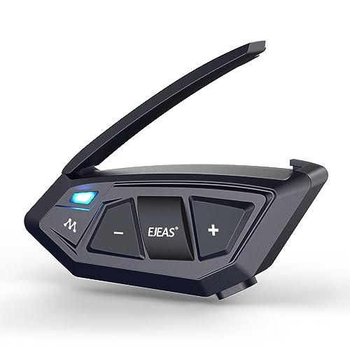 SolaMr MS20 Motorrad-Bluetooth-Headset, 20 Fahrer Helm-Bluetooth-Gegensprechanlage, 2000M 1200mAh wasserdichte Motorrad-Headset-Systeme mit Musik-Sharing/Geräuschunterdrückung/FM-Radio (EIN Paket) von SolaMr