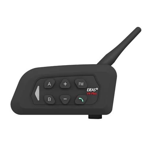 SolaMr V4 Plus Motorrad Headset Intercom, Motorrad Helm Bluetooth Headset, 4 Fahrten Gruppen Helm Gegensprechanlage für Motorräder, Ski, Fußball Schiedsrichter in 1500 Metern Reichweite - 1 Pack SolaMr V4 Plus Motorrad Headset Intercom, Motorrad Helm Bluetooth Headset, 4 Fahrten Gruppen Helm Gegensprechanlage für Motorräder, Ski, Fußball Schiedsrichter in 1500 Metern Reichweite - 1 Pack von SolaMr