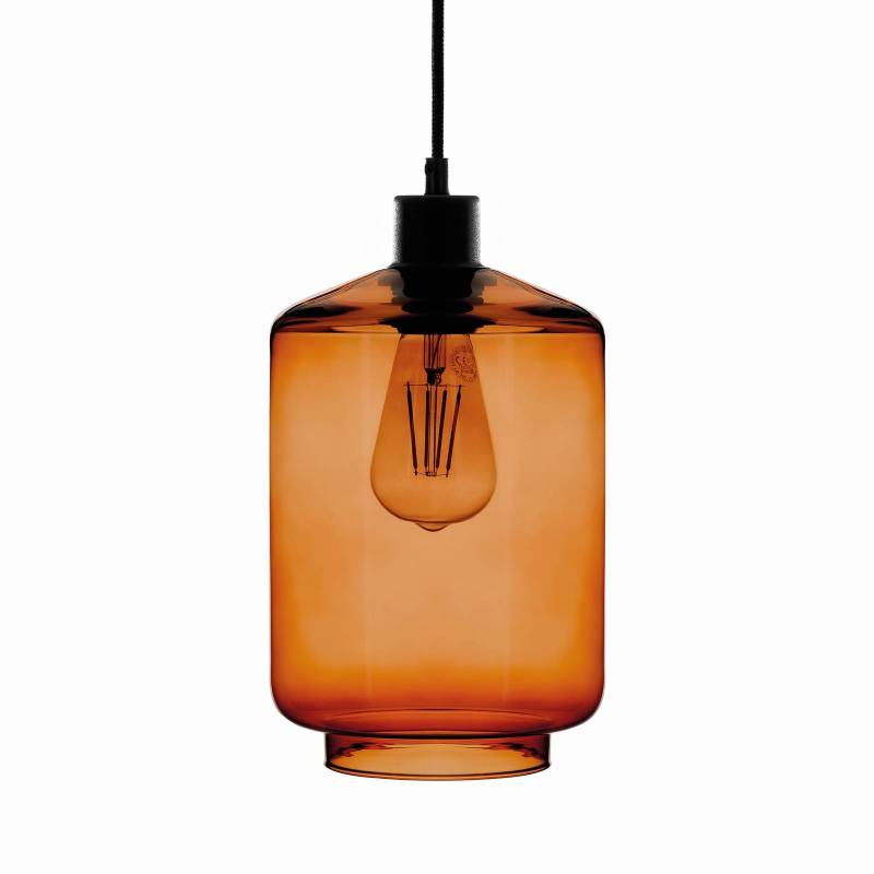 Hängeleuchte Tube mit Glasschirm amber Ø 17cm von Solbika Lighting
