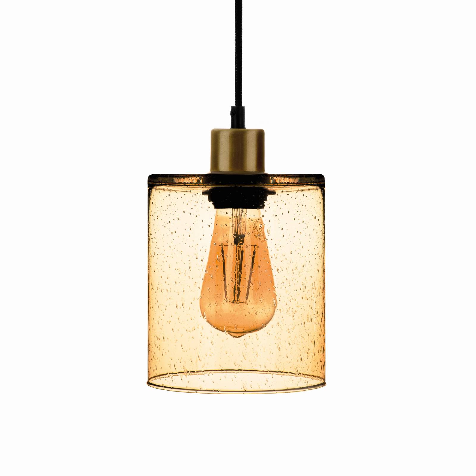 Pendellampe Soda mit Glasschirm gelb Ø 15cm Pendellampe Soda mit Glasschirm gelb Ø 15cm von Solbika Lighting