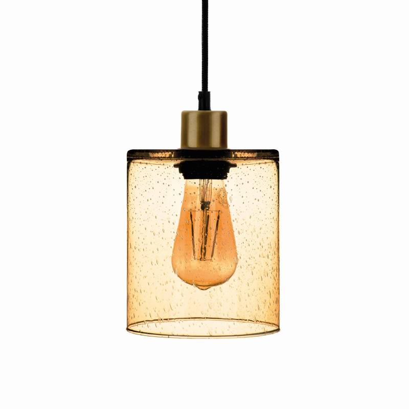 Pendellampe Soda mit Glasschirm gelb Ø 15cm von Solbika Lighting