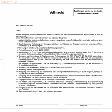 Soldan Einheitsvollmacht V118 100 Stück von Soldan