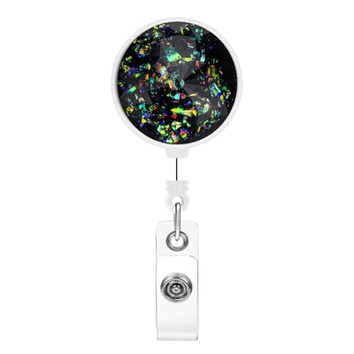 Soleebee Ausziehbarer Ausweishalter, glitzernde Pailletten, Diamantform, Abzeichenspulen mit 360° drehbarem Krokodilclip, Ausweis-Clip für Krankenschwestern, Studenten, Schwarz, 61 cm Soleebee Ausziehbarer Ausweishalter, glitzernde Pailletten, Diamantform, Abzeichenspulen mit 360° drehbarem Krokodilclip, Ausweis-Clip für Krankenschwestern, Studenten, Schwarz, 61 cm von Soleebee