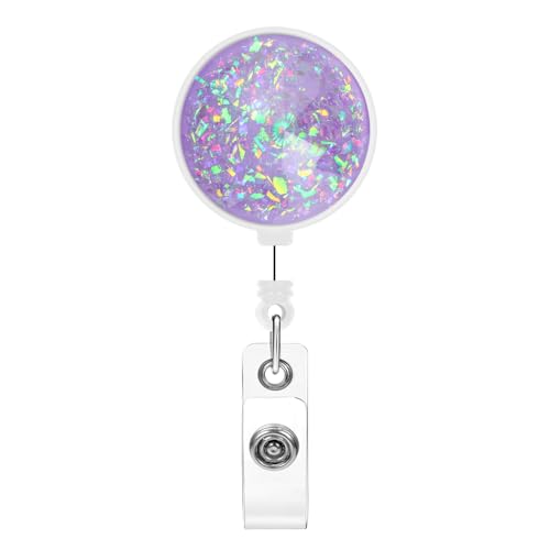 Soleebee Ausziehbarer Ausweishalter, glitzernde Pailletten, Diamantform, Abzeichenspulen mit 360° drehbarem Krokodilclip, Ausweis-Clip für Krankenschwestern, Studenten, Violett Soleebee Ausziehbarer Ausweishalter, glitzernde Pailletten, Diamantform, Abzeichenspulen mit 360° drehbarem Krokodilclip, Ausweis-Clip für Krankenschwestern, Studenten, Violett von Soleebee