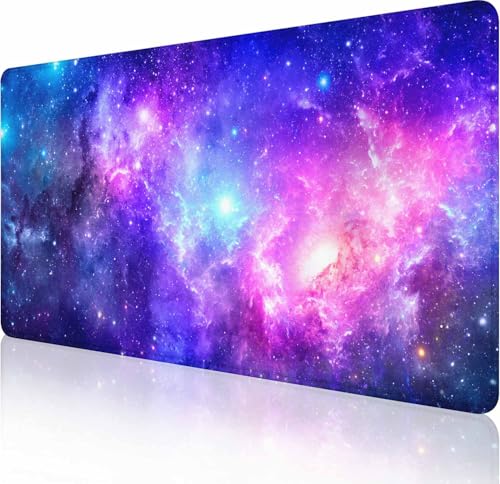 Großes Gaming-Mauspad mit Galaxy-Motiv, 90 x 40 cm lang, Computer-Tastatur, Mauspad mit rutschfester Unterseite und genähtem Rand für Gaming und Büro Großes Gaming-Mauspad mit Galaxy-Motiv, 90 x 40 cm lang, Computer-Tastatur, Mauspad mit rutschfester Unterseite und genähtem Rand für Gaming und Büro von Solekla