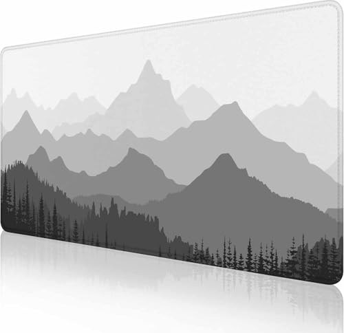 Großes Gaming-Mauspad mit genähten Kanten, Schreibtischmatte, erweiterte Tastaturunterlage, rutschfeste Gummiunterseite, Schreibtischunterlage für Tastatur und Maus, 90 x 40 cm, schwarze und weiße Großes Gaming-Mauspad mit genähten Kanten, Schreibtischmatte, erweiterte Tastaturunterlage, rutschfeste Gummiunterseite, Schreibtischunterlage für Tastatur und Maus, 90 x 40 cm, schwarze und weiße von Solekla