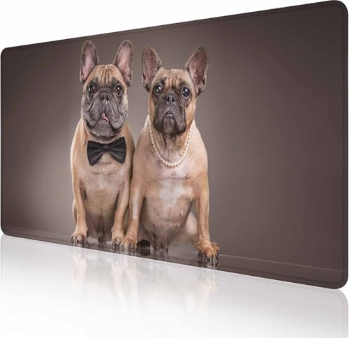 Großes erweitertes Gaming-Mauspad mit genähten Kanten, rutschfeste Gummiunterseite, Mauspad für Büro, Computer, Tastatur, Laptop und Schreibtischunterlage für Zuhause, 80 x 40 cm, Französische Großes erweitertes Gaming-Mauspad mit genähten Kanten, rutschfeste Gummiunterseite, Mauspad für Büro, Computer, Tastatur, Laptop und Schreibtischunterlage für Zuhause, 80 x 40 cm, Französische von Solekla