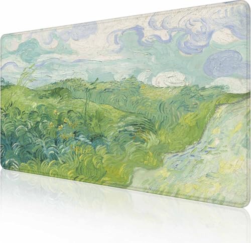 Großes erweitertes Gaming-Mauspad mit genähten Kanten, rutschfeste Gummiunterseite, Mauspad für Büro, Computer, Tastatur, Laptop und Schreibtischunterlage für Zuhause, 80 x 40 cm, Vincent Van Gogh Großes erweitertes Gaming-Mauspad mit genähten Kanten, rutschfeste Gummiunterseite, Mauspad für Büro, Computer, Tastatur, Laptop und Schreibtischunterlage für Zuhause, 80 x 40 cm, Vincent Van Gogh von Solekla
