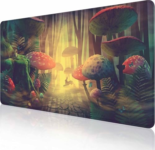 Großes erweitertes Gaming-Mauspad mit genähten Kanten, rutschfeste Gummiunterseite, Mauspad für Büro, Computer, Tastatur, Laptop und Schreibtischunterlage für Zuhause, 80 x 40 cm, fantastisches von Solekla