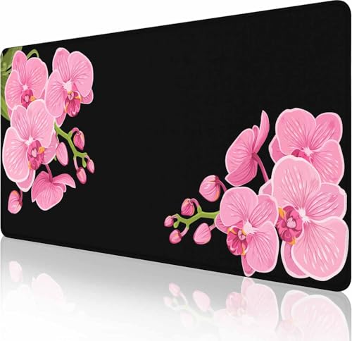 Mauspad, Büro-Schreibtischunterlage, groß, Gaming-Tastatur-Pad, genähte Kanten, waschbar, glatte Oberfläche, Kontrolle und Genauigkeit, erweitertes Computer-Mauspad, 90 x 40 cm, Rosa / Violett Mauspad, Büro-Schreibtischunterlage, groß, Gaming-Tastatur-Pad, genähte Kanten, waschbar, glatte Oberfläche, Kontrolle und Genauigkeit, erweitertes Computer-Mauspad, 90 x 40 cm, Rosa / Violett von Solekla