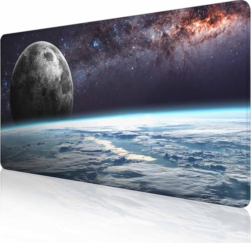 Schreibtischunterlage, großes XXL-Gaming-Mauspad, rutschfeste Gummiunterseite, Mauspad mit genähten Kanten, Tastatur-Mauspad, große Schreibtischunterlage für Arbeit, Spiel, Büro, Zuhause, 89,9 x 40,9 Schreibtischunterlage, großes XXL-Gaming-Mauspad, rutschfeste Gummiunterseite, Mauspad mit genähten Kanten, Tastatur-Mauspad, große Schreibtischunterlage für Arbeit, Spiel, Büro, Zuhause, 89,9 x 40,9 von Solekla