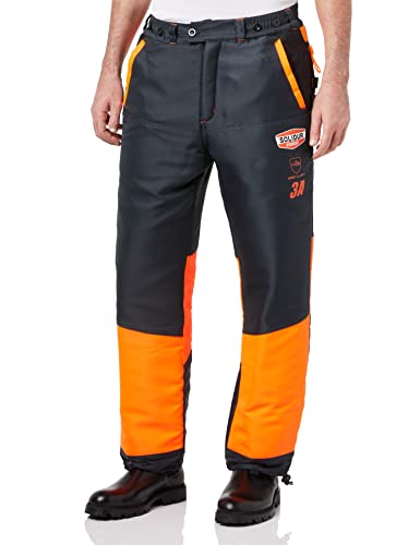 Solidur AUPA3A - Authentic Typ A Klasse 3Kettensägenhose - Außergewöhnlicher Komfort und Schutz - Sicheres und funktionelles Design - Größe L - Grau von Solidur