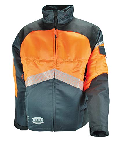 Solidur AUVE - Authentic Klasse 1 Kettensägenjacke - Außergewöhnlicher Komfort und Schutz - Hochwertiges Design und Materialien - Größe 2XL - Grau von Solidur