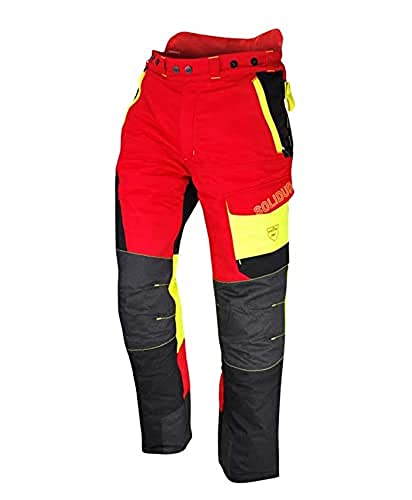 Solidur COPA3ARE - Comfy Typ A Klasse 3 Kettensägenhosen - Außergewöhnlicher Komfort und Schutz - Sicheres und funktionelles Design - Größe 4XL - Rot von Solidur