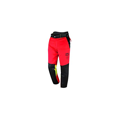 Solidur FEPA - Felin Typ A Klasse 1 Kettensägenhose - Außergewöhnlicher Komfort und Schutz - Sicheres und funktionelles Design - Größe 3XL - Rot von Solidur