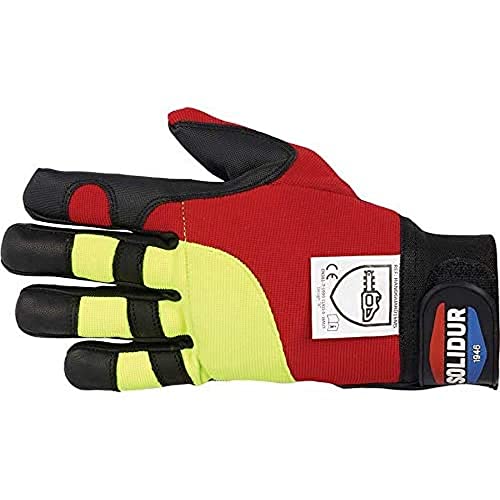 Solidur GA04 - Handschuhe für Kettensägen En381-7 Klasse 1 Design A - Beide Hände - Außergewöhnlicher Komfort und Schutz - Größe T10 von Solidur