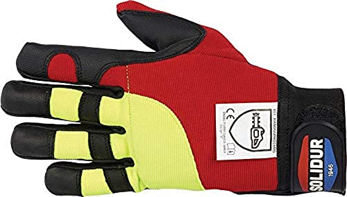 Solidur GA04 - Handschuhe für Kettensägen En381-7 Klasse 1 Design A - Beide Hände - Außergewöhnlicher Komfort und Schutz - Größe T9 von Solidur