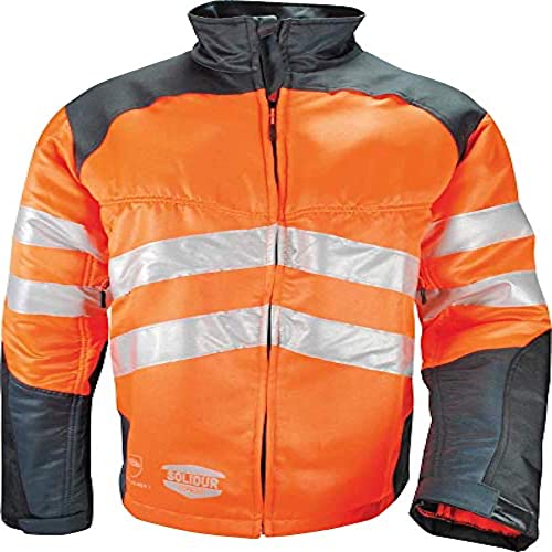 Solidur HVVEOR - Hi - Vis En Iso 20471 Klasse 2 - Kettensägenjacke - Klasse 1 Typ A - Außergewöhnlicher Komfort und Schutz - Größe 3XL - Orange von Solidur