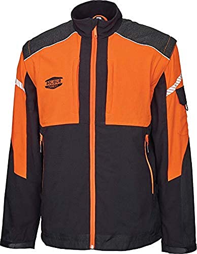 Solidur INVEOR - Infinity Stretch-Arbeitsjacke mit abnehmbaren Armen - Außergewöhnlicher Komfort und Schutz - Größe S - Orange von Solidur