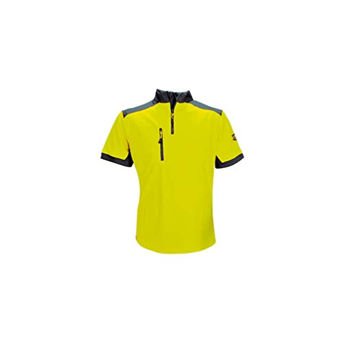 Solidur TEMCJA-3XL T-Shirt Fleece, kurzärmlig, Brusttasche mit ZIP, Farbe Gelb, Größe 3XL von Solidur
