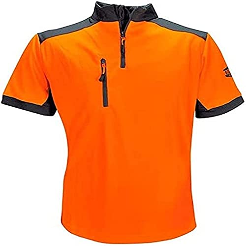Solidur TEMCOR-M T-Shirt Fleece, kurzärmlig, Brusttasche mit ZIP, Farbe Orange, Größe M von Solidur
