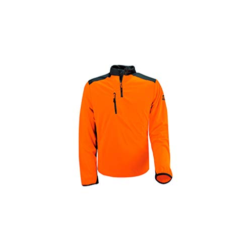 Solidur TEMLOR-3XL Shirt Fleece, langärmlig, Brusttasche mit ZIP, Farbe Orange, Größe 3XL von Solidur