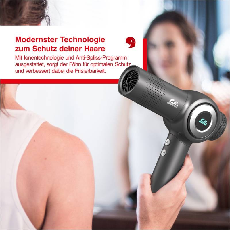 AirVolution Typ 3804 Haartrockner anthrazit von Solis