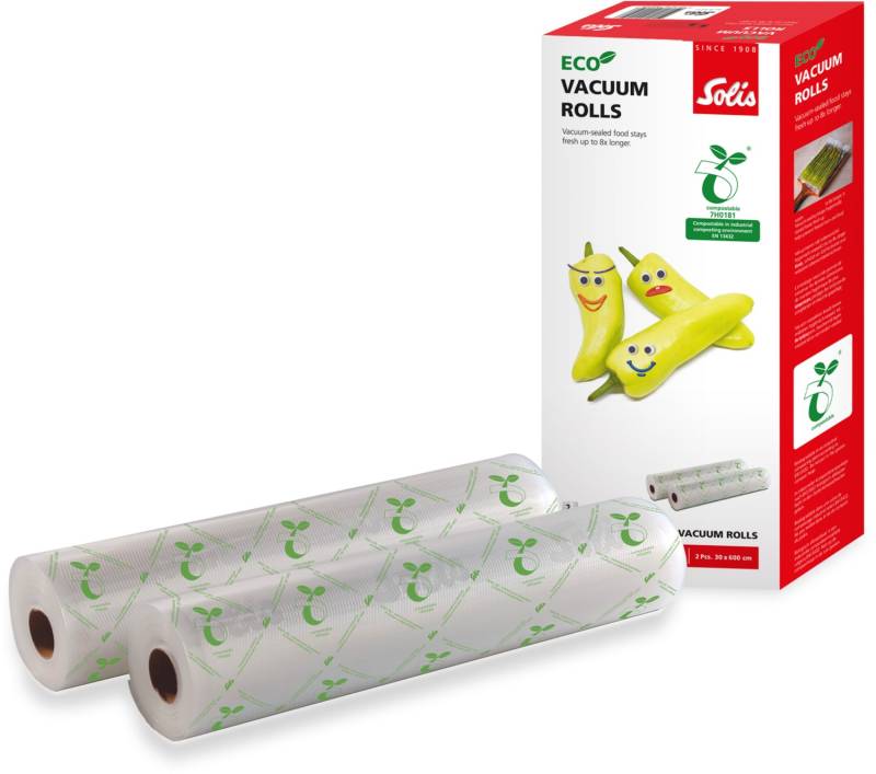 Vakuumierfolien ECO (2Rollen30x600) Folienschweissgeräte-Zubehör transparent von Solis