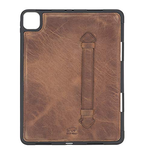 Solo Pelle Hülle geeignet für Apple iPad Pro 11" 2020 Echtleder Case aus echtem Leder. Unterstützt Pencil inkl. Ledergriff (Vintage Braun) von Solo Pelle