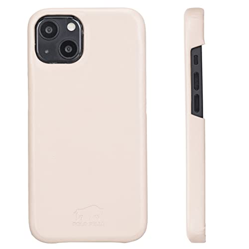 Solo Pelle Lederhülle für das Apple iPhone 13 Mini in 5.4 Zoll Princeton Case Leder Hülle Ledertasche Backcover aus echtem Leder (Nude (Rosa)) von Solo Pelle