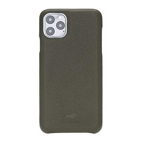 Solo Pelle Lederhülle für das iPhone 11 Pro (Max) 6.5 Zoll Stanford Case Leder Hülle Ledertasche Backcover aus echtem Leder (Vollleder Nachtgrün) von Solo Pelle