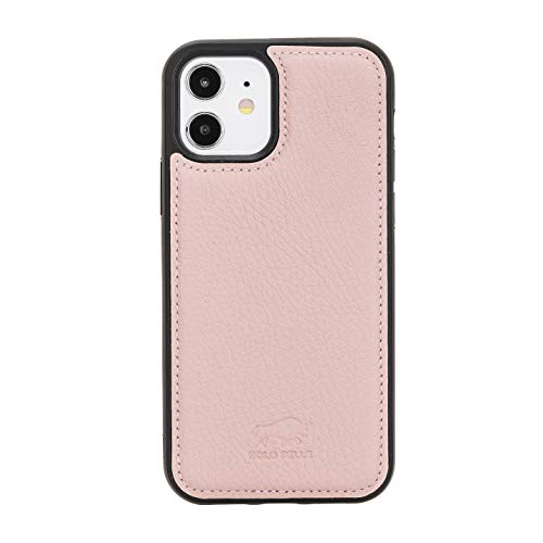 Solo Pelle Lederhülle für das iPhone 12 Mini in 5.4 Zoll Stanford Case Leder Hülle Ledertasche Backcover aus echtem Leder (Nude Rosa) von Solo Pelle