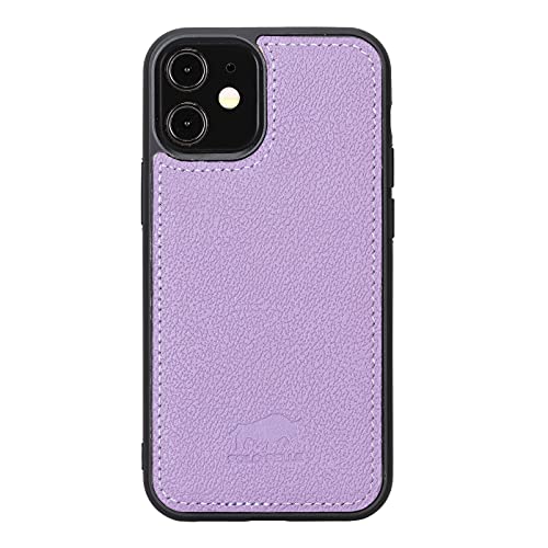 Solo Pelle Lederhülle für das iPhone 12 Mini in 5.4 Zoll Stanford Case Leder Hülle Ledertasche Backcover aus echtem Leder (Violett) von Solo Pelle